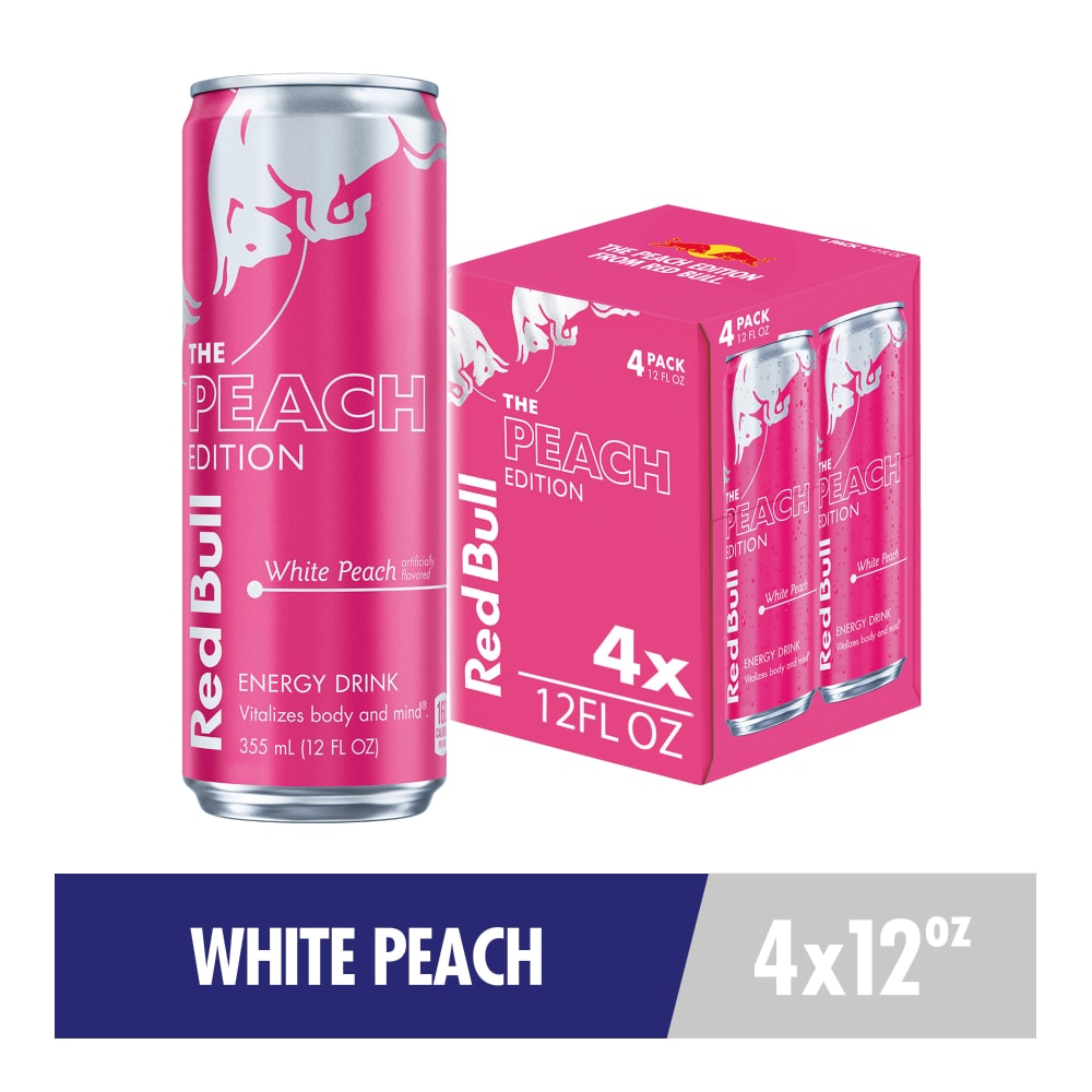 Red Bull Summer Edition White Peach Energy Drink - 12 fl oz