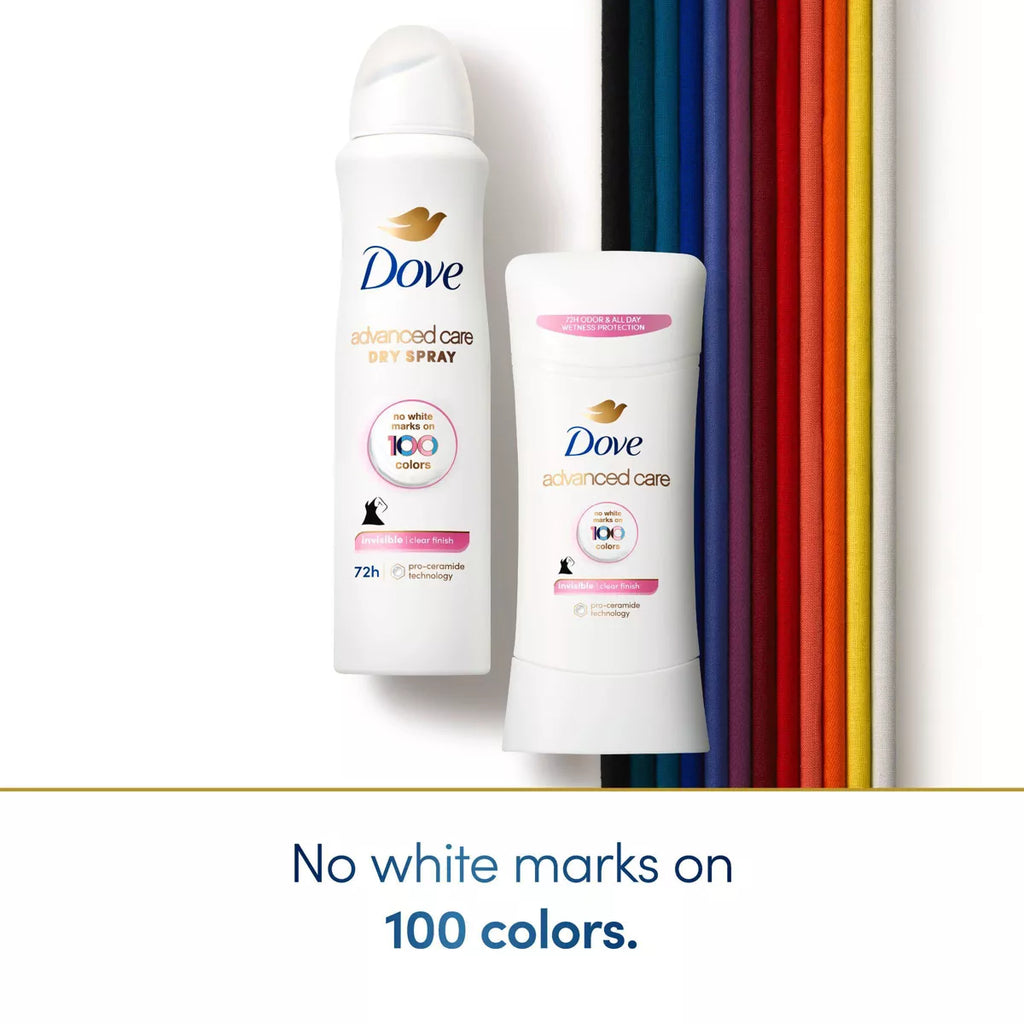 Dove Advanced Care Invisible Clear Finish 72-Hour Antiperspirant Dry Spray