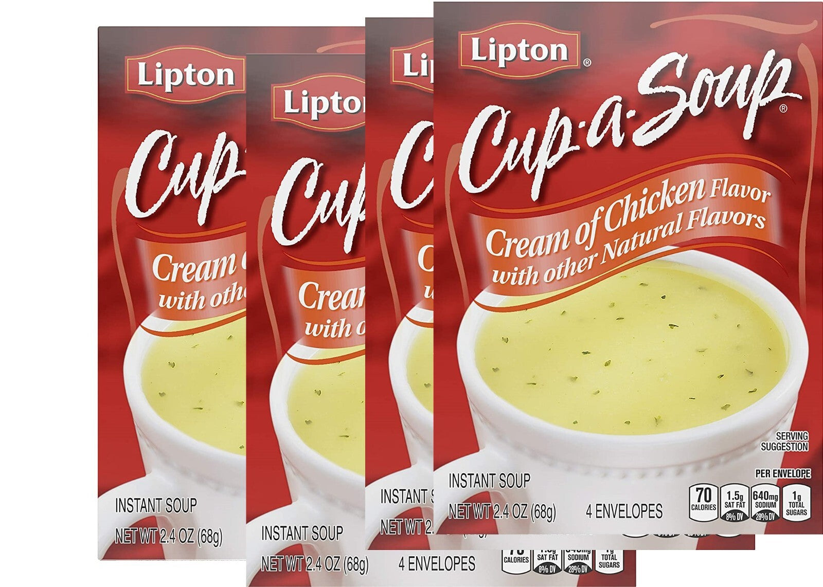 Lipton Cream of Chicken Instant Soup Mix 2.4 Oz