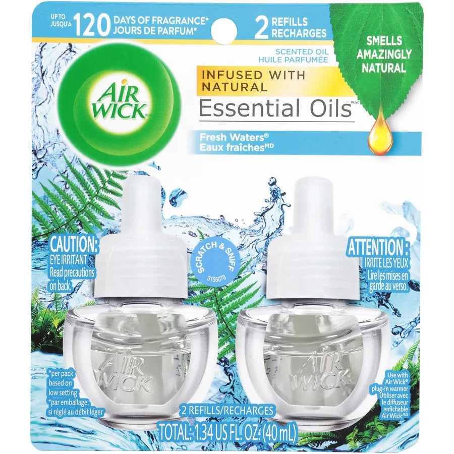 Air Wick Essential Oils Turquoise Oasis Refills - 2 Pack