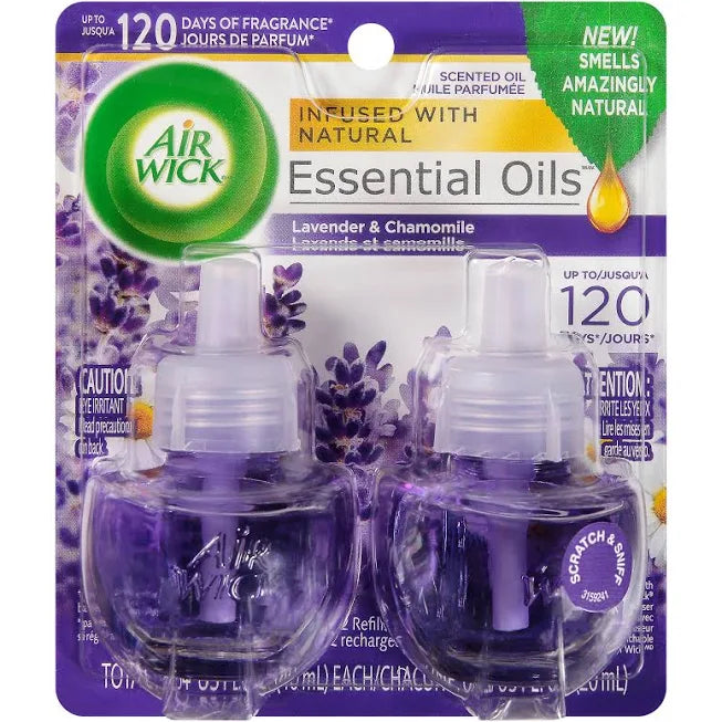 Air Wick Essential Oils Lavender & Chamomile Refills - 2 Pack