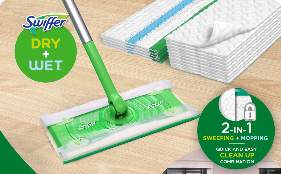 Swiffer Dry and Wet Floor Cleaning Pads System for Home Cleaning