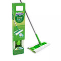 Swiffer Dry+Wet all-in-one floor cleaning system with handle and cleaning pads for hardwood and tile floors