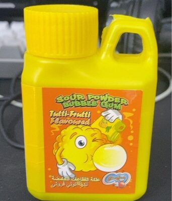 Sour Powder Bubble Gum Tutti-Frutti