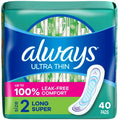 Always Ultra Thin Size 2 Long Super Pads - 20 Count