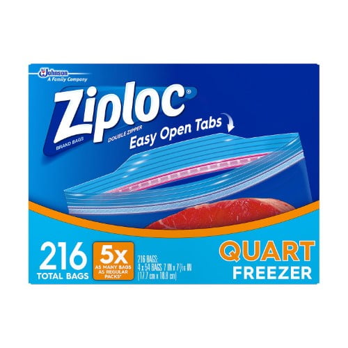 Ziploc Double Zipper Freezer Bags