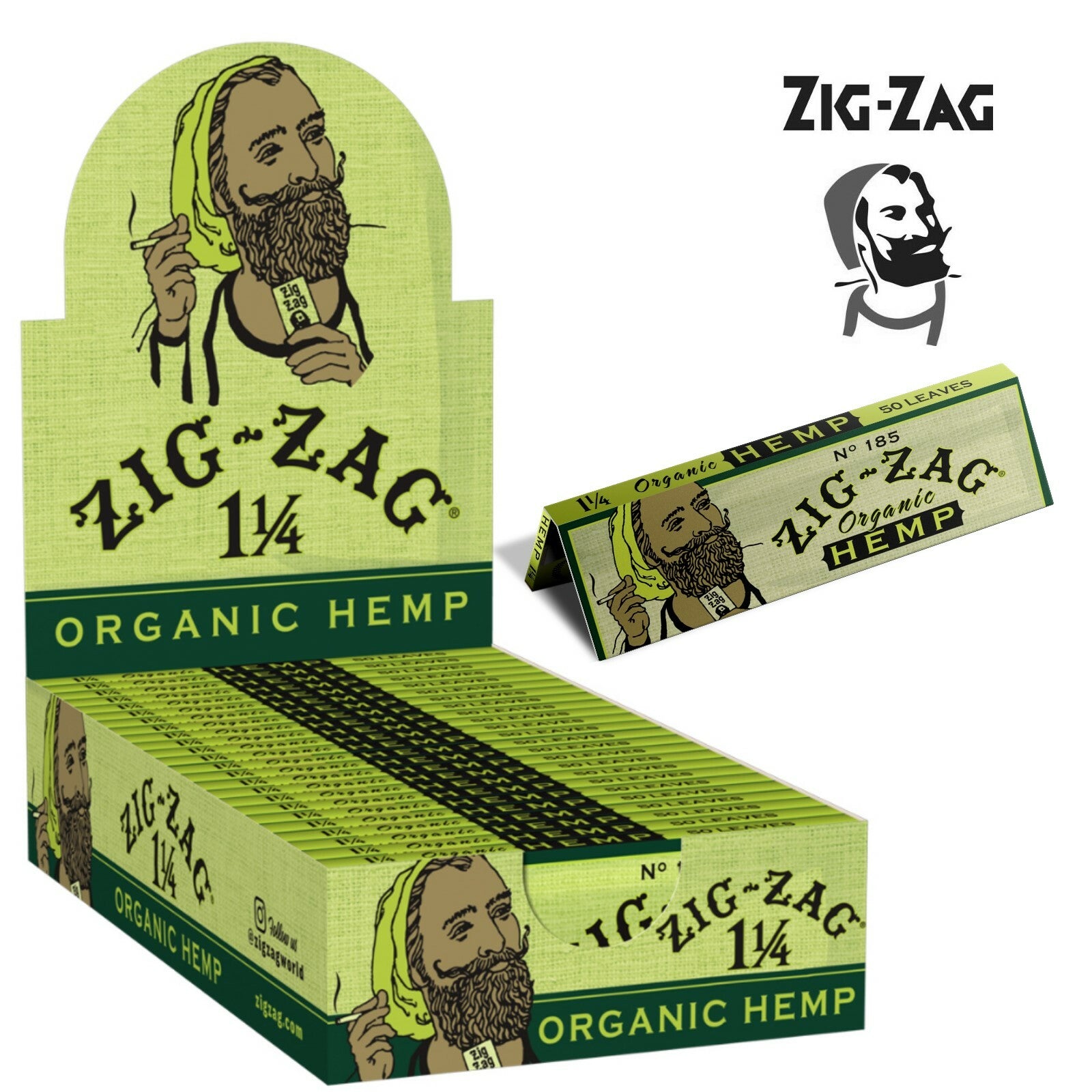 Zig Zag Hemp 1 1/4 Rolling Papers Box