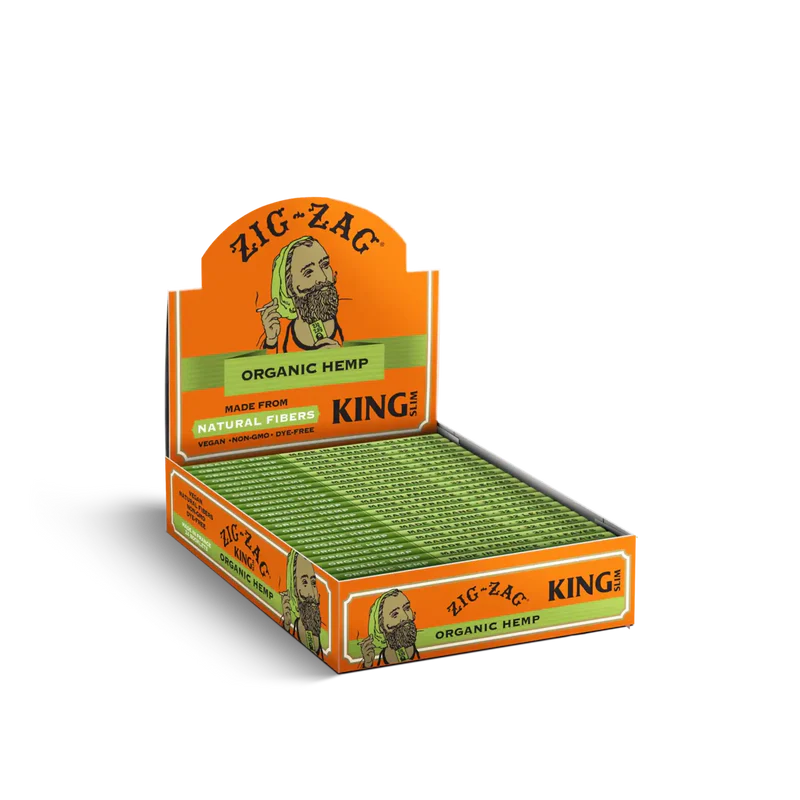 Zig Zag Organic Hemp King Slim display box